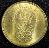 DENMARK Frederik IX Aluminum-Bronze 1957 C S 1 Krone GEM BU COIN KM# 837.2 (792)