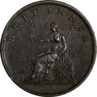 Great Britain George III Copper 1807 1/2 Penny SOHO Mint  XF KM# 662 (966)