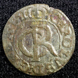 LIVONIA Riga CARL XI of Sweden Silver 1662 Solidus  KM#55 (23 106)