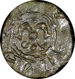 SICILY Italian states Manfred (1258-1266) Billon 1 Denaro Minted in Messina (45)