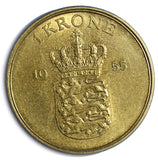 Denmark Frederik IX 1955 1 Krone XF Condition 25.5mm KM# 837.1 (4622)