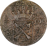 Sweden Frederick I Copper 1720 1/2 Öre 24mm KM# 380 (21 367)