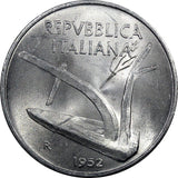 Italy Aluminum 1952-R 10 Lire UNC Condition Better Date KM# 93 (9896)