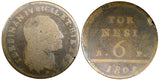 Italian States NAPLES Ferdinando IV Copper 1801 P AP 6 Tornesi 34mm KM# 229 (4)