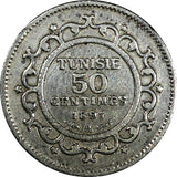 Tunisia Ali III Silver 1309 (1891) A 50 Centimes 1st Year Type KM# 223 (18 927)