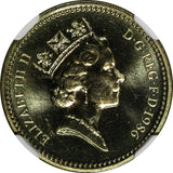 Great Britain Elizabeth II 1986 1 Pound NGC MS65 Northern Ireland KM# 946 (025)