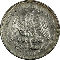 MEXICO Silver 1888 Pi R 25 Centavos San Luis Potosi Mint-106,000 KM#406.8 (056)