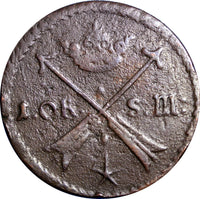 Sweden Carl XI (1660-1697) 1683 1 Ore,S.M.38,62g.VF Mintage-336,000 KM264b(6999)