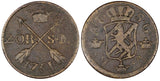 SWEDEN COPPER Adolf Frederick 1751 2 Ore S.M.Mintage353,000 SCARCE KM# 461 (377)