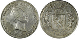 Norway Oscar I Silver 1853 12 Skilling Mintage-360,000 KM# 314.2 (20 707)