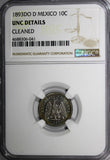 Mexico SECOND REPUBLIC 1893 DO D 10 Centavos NGC UNC DETAILS Durango KM# 403.3