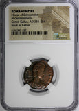 ROMAN Gallus as Caesar Centenionalis AD 351-354 /BATTLE Soldier Horse man NGC.7