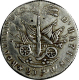 Haiti Republic Alexandre Petion Silver AN14 (1817) 25 Centimes KM# 15.1 (18 304)