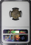 Mexico SECOND REP.Silver 1891 Mo M 10 Centavos NGC MS64 1 GRADED HIGHEST KM403.7
