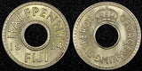 Fiji George V Copper-Nickel 1934 1/2 Penny Mintage-96,000 KM# 1 (22 882)