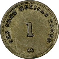DANISH WEST INDIES 1 Cent Token C.A.DANIEL & Co (2.28g),ND (ca. 1890).XF Sieg-7