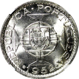 Macau Silver 1952 5 Patacas NGC MS64 1 YEAR TYPE Mintage- 900,000 KM# 5 (125)