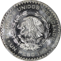 Mexico ESTADOS UNIDOS MEXICANOS Silver 1964 Peso Jose Morelos NGC MS66 KM#459(4)