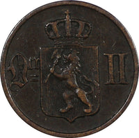 Norway Oscar II Bronze 1897 1 Øre The Norwegian Lion KM# 352  (20 841)