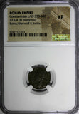 Roman Empire Constantinian BI Nummus cAD 330-340 Roma/She-Wolf & Twins NGC XF(2)