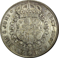 SWEDEN Oscar II Silver 1907 EB 2 Kronor Golden Wedding Anniversary KM# 776 (128)
