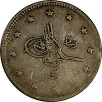 Turkey Mehmed V Silver AH1327//3 (1911) 2 Kurush Toning KM# 749 (18 272)