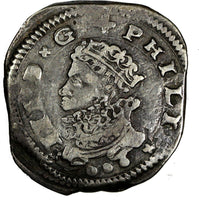 Italian States SICILY Filippo III Silver 1610 D C 3 Tari (27mm ;7,78 g.) KM# 10
