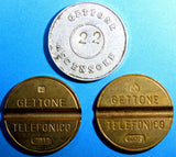 ITALY  LOT OF 3 TOKENS TELEPHONE TOKEN .....