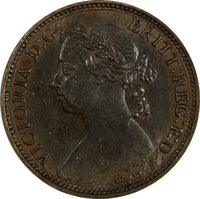 Great Britain Victoria Bronze 1882 H  Farthing Heaton Mint ch.XF KM# 753 (846)