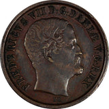 Denmark Frederik VII Copper 1853 FK//VS 1 Rigsbankskilling 1 YEAR KM# 756 (581)