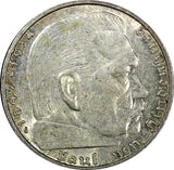 Germany - Third Reich Silver 1939 G 2 Reichs Mark Hindenburg KM# 93 (22 297)