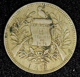 Guatemala 1911 H 1 Real Heaton and Sons KM# 177  (22 632)