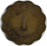 Cyprus George VI Bronze 1944 1 Piastre KM# 23a (20 260 )