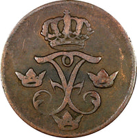 Sweden Frederick I Copper 1741 1 Ore, S.M. 29.75 mm KM# 416.1 (21 159)