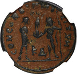 Roman Maximian,AD286-310 AE Post-Ref.Radiate / Victory From Jupiter NGC (018)