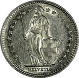 Switzerland Silver 1940 B 2 Francs Helvetia  KM# 21 (17 844)