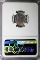 Mexico SECOND REPUBLIC Silver 1894 GO R 10 Centavos NGC MS62 Toned KM# 403.5