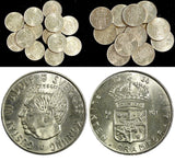 SWEDEN Gustaf VI Silver 1952-1966 TS 2 Kronor UNC/BU KM# 827 RANDOM PICK (1 C.)