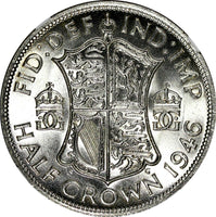 Great Britain George VI (1936-1952) Silver 1946 1/2 Crown NGC MS63 KM# 856 (017)