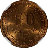 Saint Thomas & Prince Island 1971 50 Centavos NGC MS64 RB  KM# 17.2 (015)