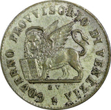 Italian States VENICE Silver 1848 ZV 15 Centesimi Mintage-155,000 KM# 801 (497)