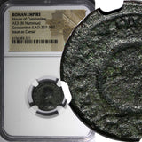 ROMAN Constantine II as Caesar AD 337-340 AE3 Nummus /Wreath of Success NGC (21)
