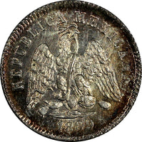 Mexico Silver 1889 Go R 10 Centavos Guanajuato Mint-205,000 aUNC KM# 403.5 (584)