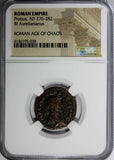 ROMAN Probus AD 276-282 BI Aurellanianus /  Emperor Globe from Jupiter NGC (038)