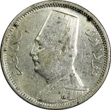 Egypt Fuad I Silver AH1348 / 1929 2 Piastres Mintage-500,000 aUNC KM# 348 (659)