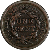 US Copper 1847 Braided Hair Large Cent 1 c. (13 777)