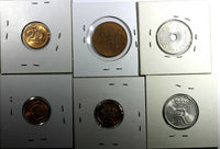 WORLD COINS LOT OF 20 Coins 1917-1993 Identified 2 x 2 Cardboard (18 111)