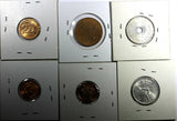 WORLD COINS LOT OF 20 Coins 1917-1993 Identified 2 x 2 Cardboard (18 111)