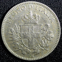 Italy Vittorio Emanuele III Copper-nickel 1919 R 20 Centesimi  KM# 58 (23 721)