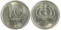 Sweden Gustaf V (1907-1950) Silver 1948 10 Öre HIGH GRADE KM# 813 (22 063)